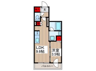 ｴｸｾﾚﾝﾄｼﾃｨ蕨ｽﾃｰｼｮﾝﾌﾛﾝﾄ（509）の物件間取画像